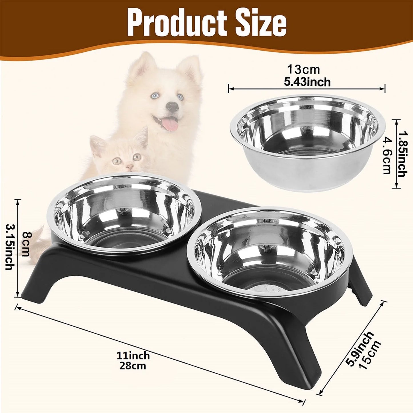 Elevated Food Water Bowl Set