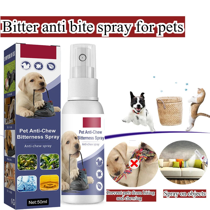 LAVIE LIFE Dog Bitter Spray Anti Chew Scratch Sofa Furniture Anti Chew Prevent Clothes From Being Bitten Pet No Chew Lquid 50ML