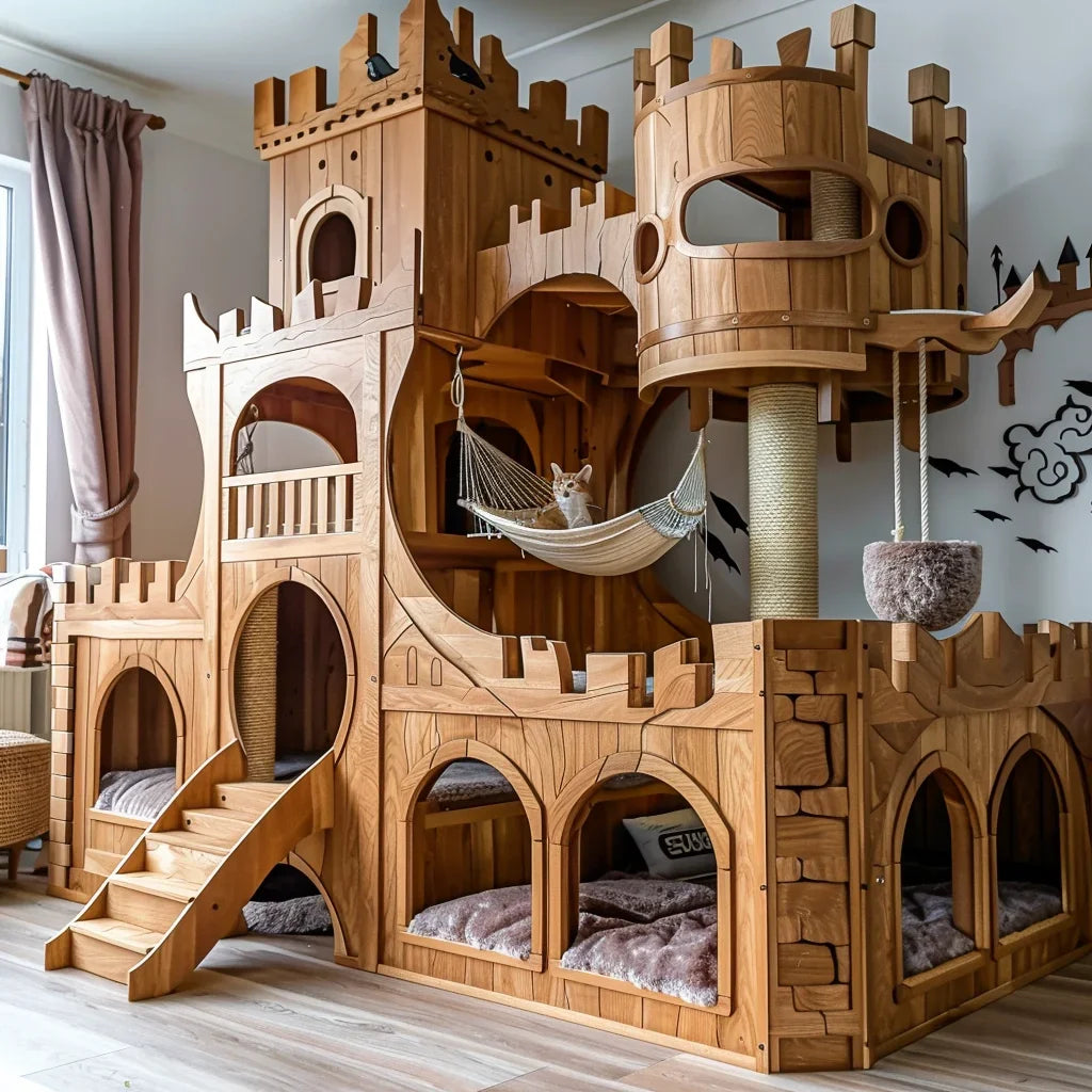 Home Super Large Castle Solid Wood