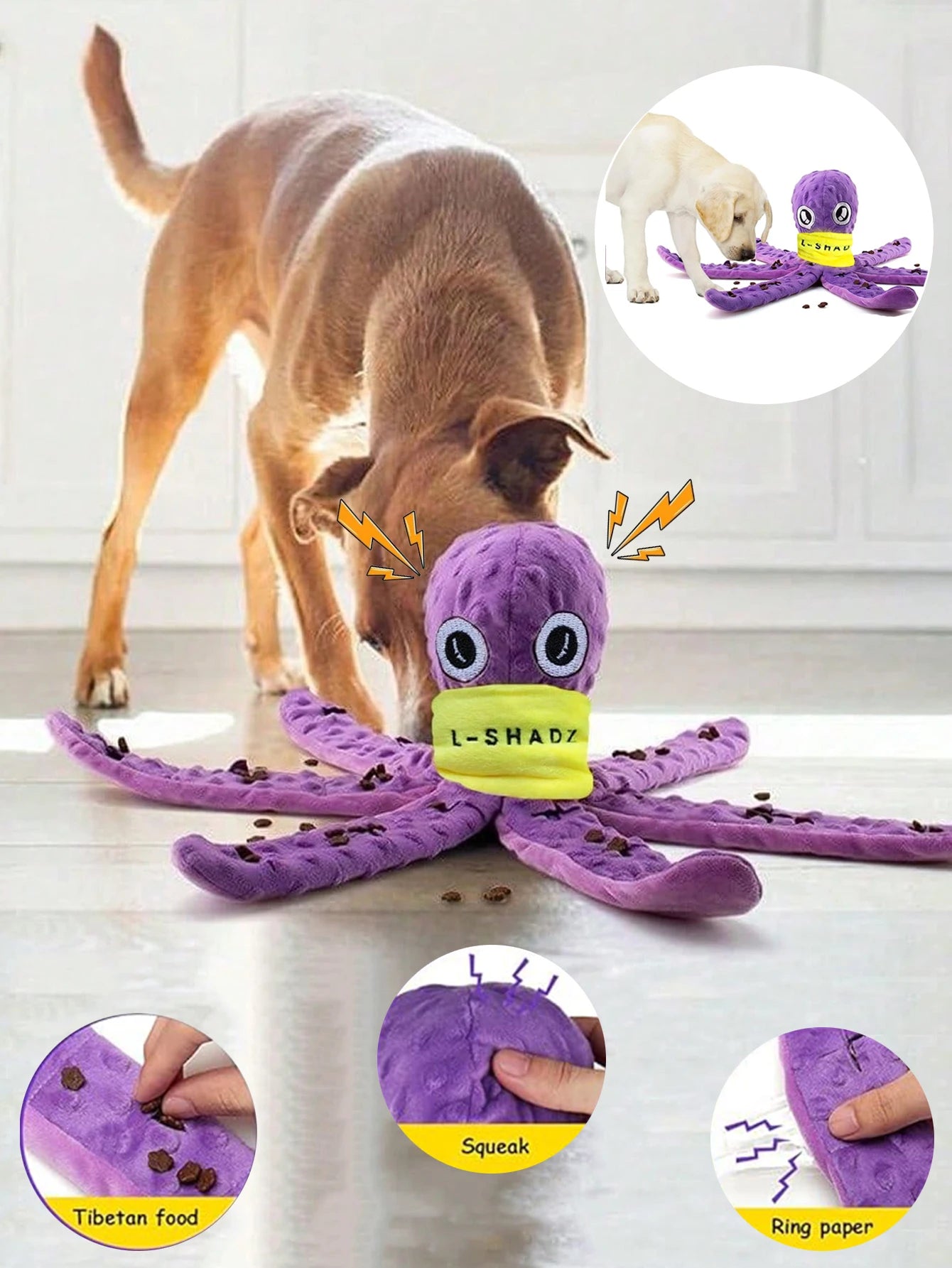 ，Octopus Dog Toys，