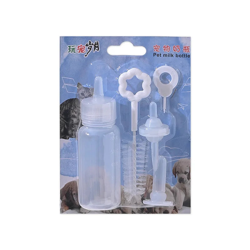 6PCS Newborn Kitten Puppy Feeding Bottle Set