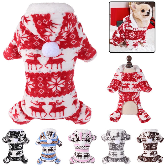 Winter Dog Christmas Jumpsuit Cl