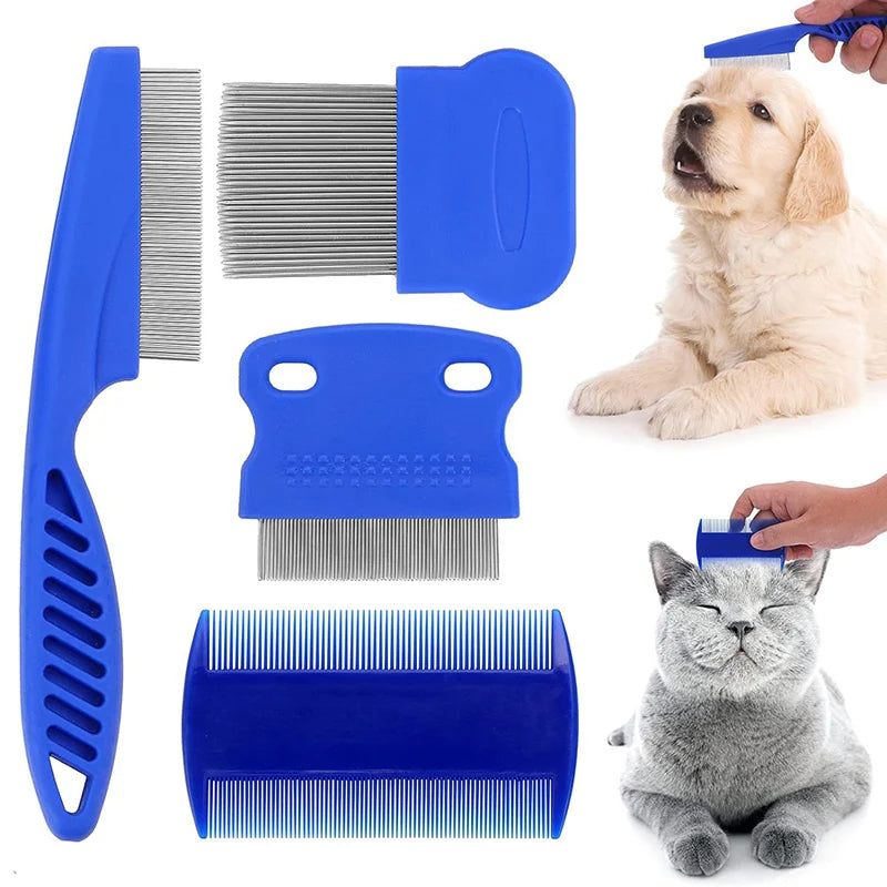 4pcs Pet Comb Hair Cleaning Set