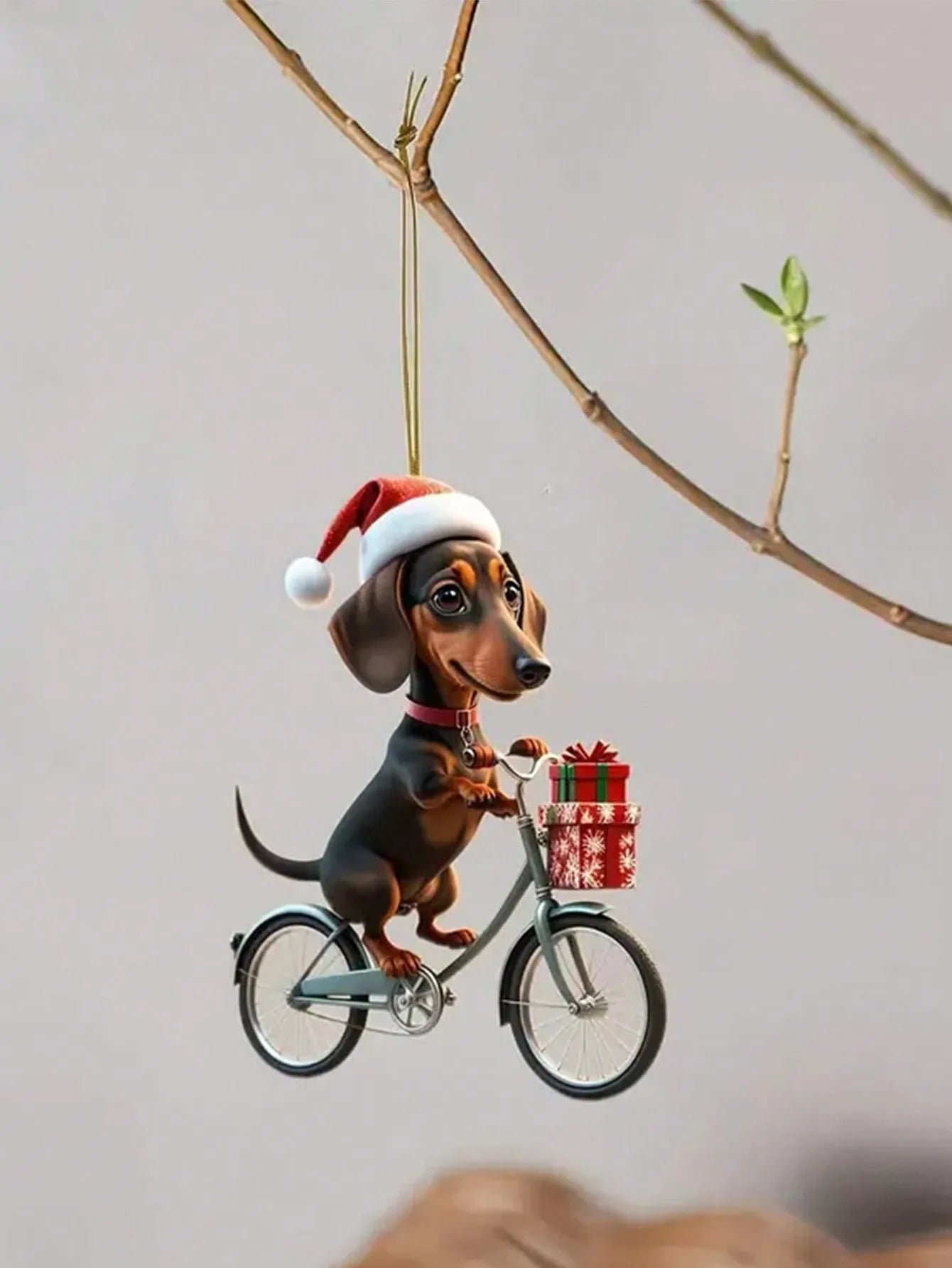 1PC acrylic dachshund Christmas decorations