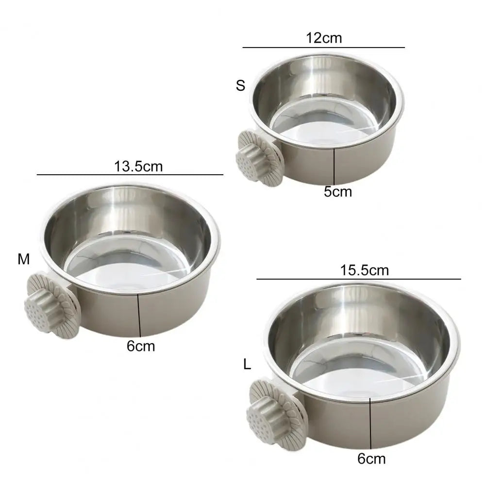 Non-Slip Corrugated Anti-Spill Hanging Bowl Set