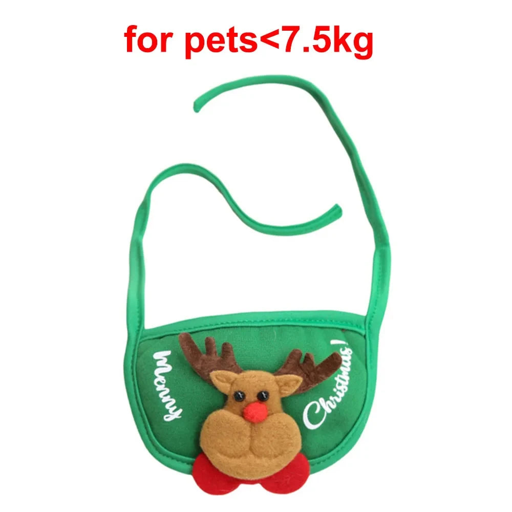 Christmas Santa Elk Hat with Bandana Bib Scarf Set