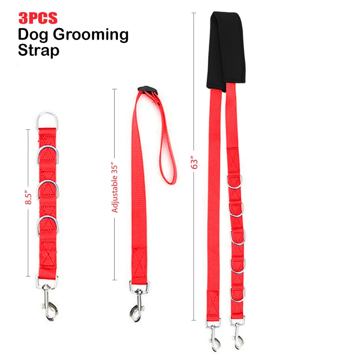 New Solid Dog Chain and Collar Set for Pet Grooming with Secure Leash