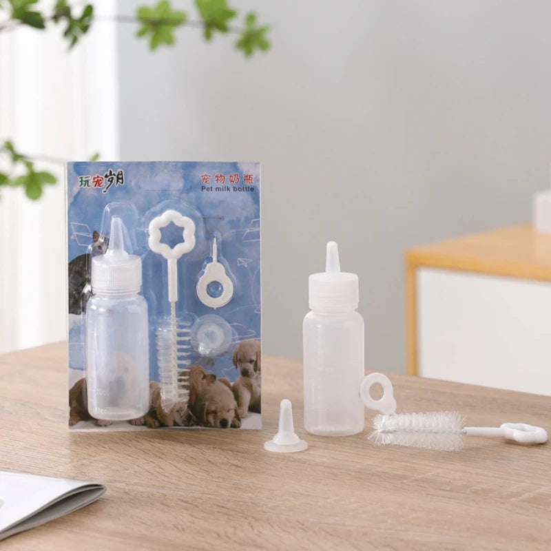 6PCS Newborn Kitten Puppy Feeding Bottle Set