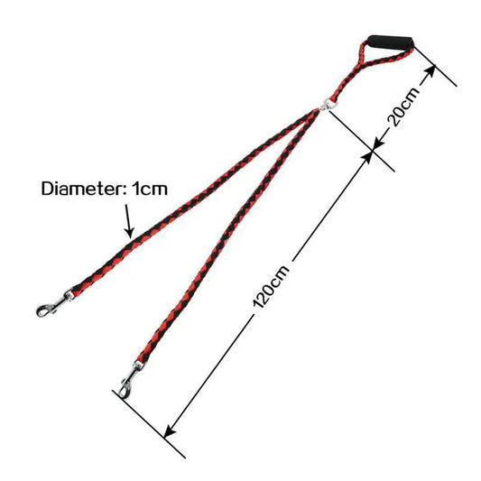 High-quality Traction Rope for Dogs, No-tangle Leashes for 2 Dogs,