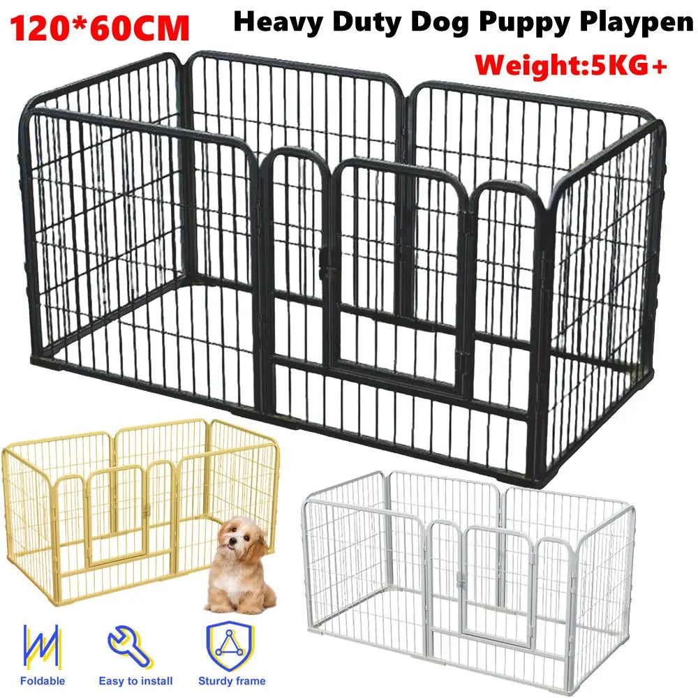 6 Panels Exercise Puppy Kennel