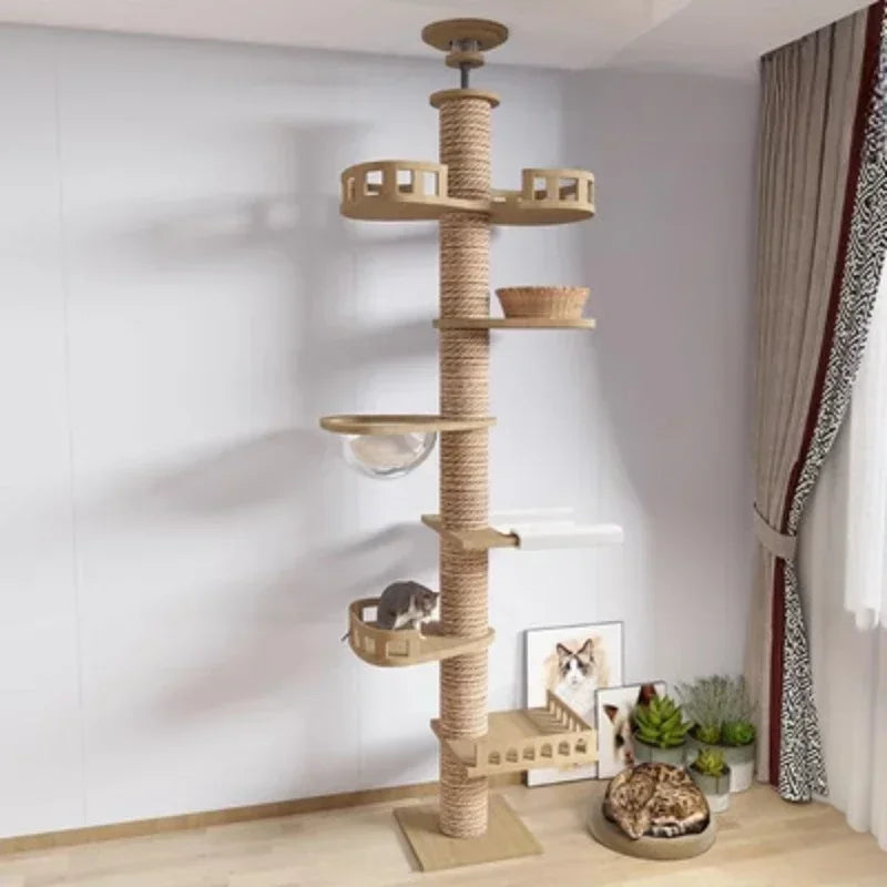 Cats Tree Solid Wood Pets Furniture