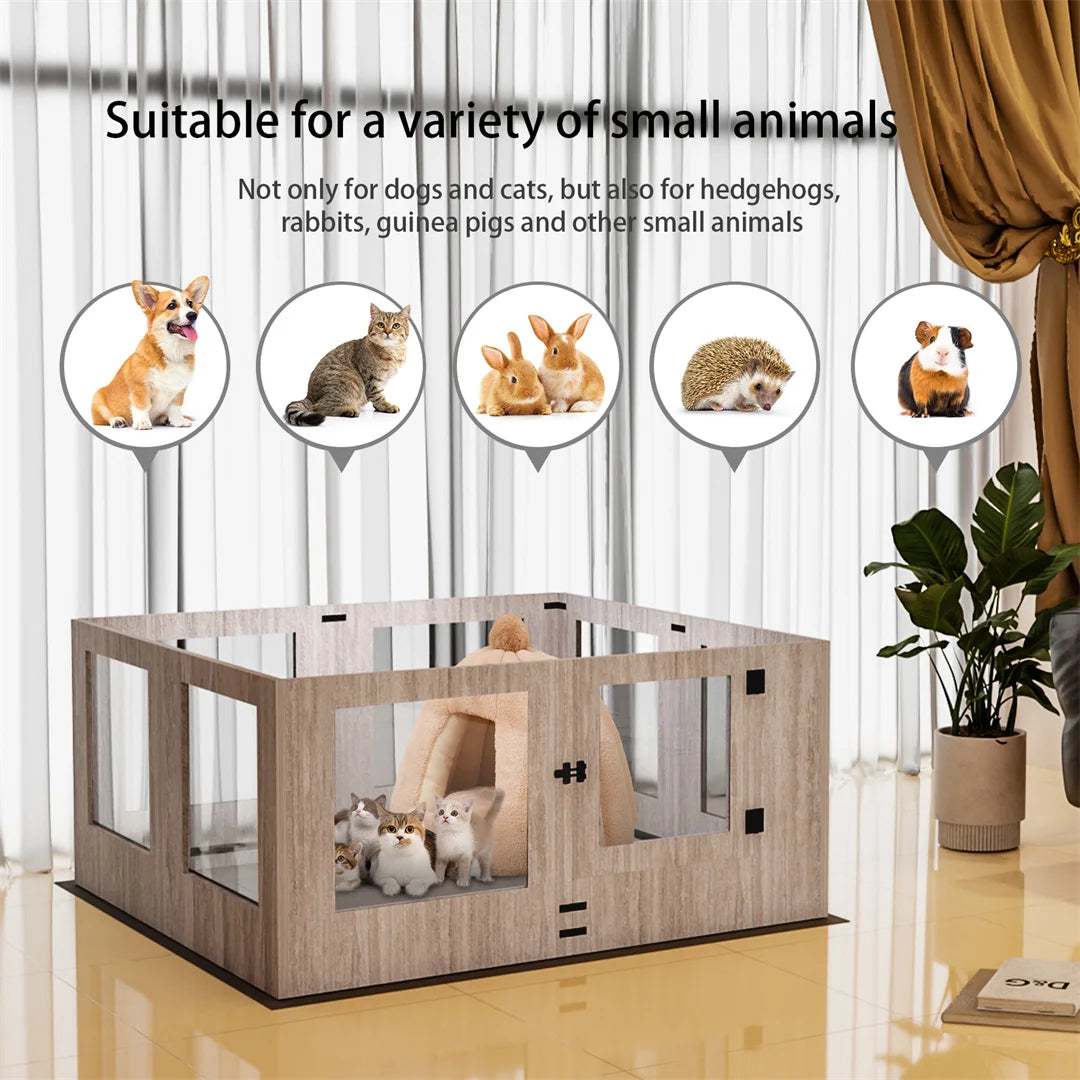 Tempered Glass Pet Whelping Box