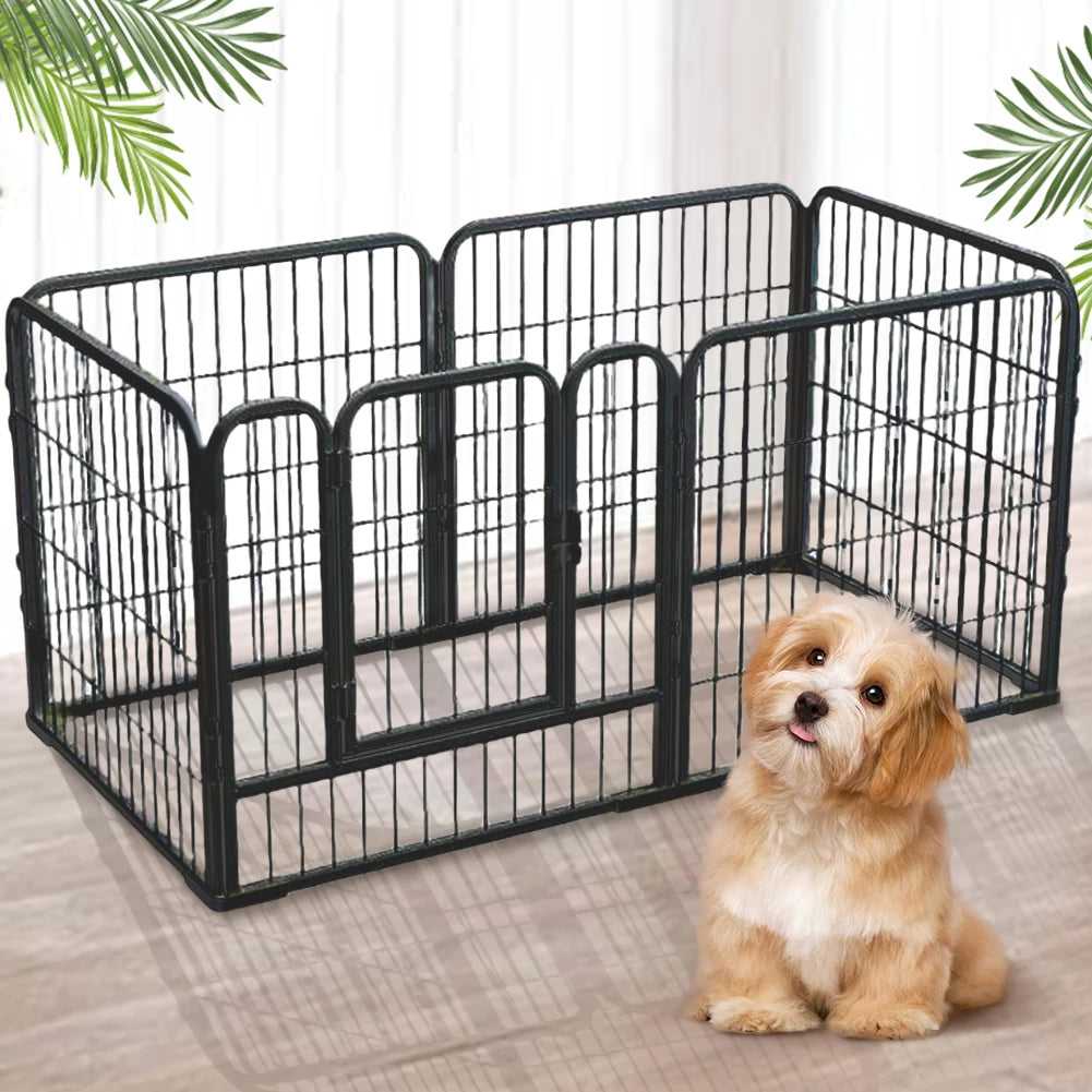 6 Panels Exercise Puppy Kennel