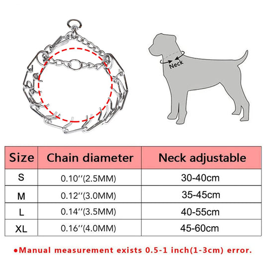 Prong Dog Training Collar with Quick Release Buckle