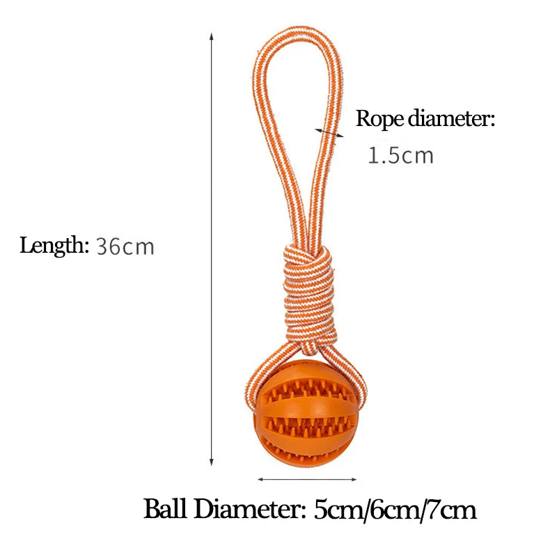 Dog Ball Toy with Rope