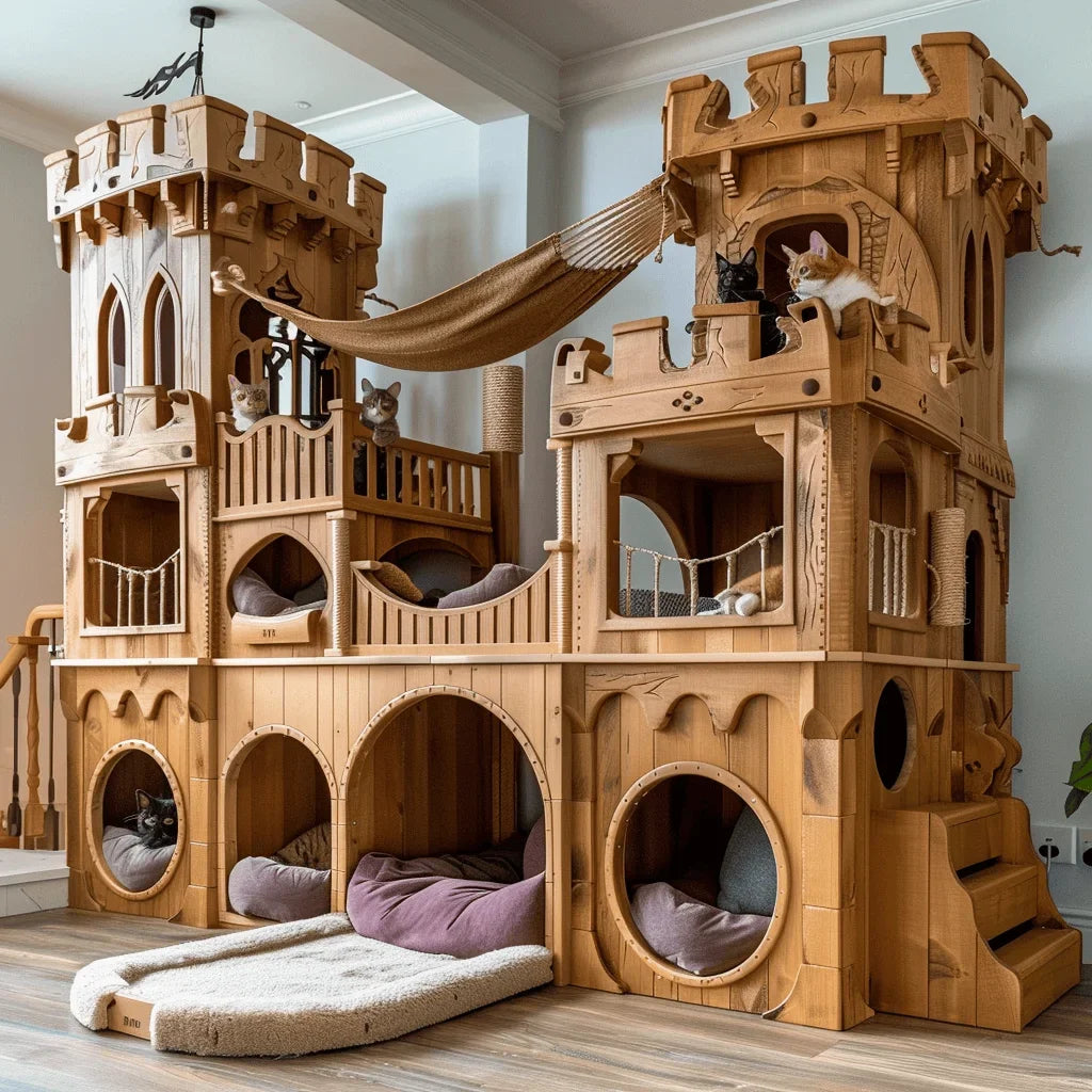 Home Super Large Castle Solid Wood