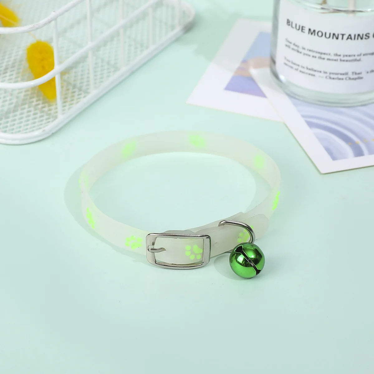 Anti-Loss Fluorescent Silicone Cat Bell Collar