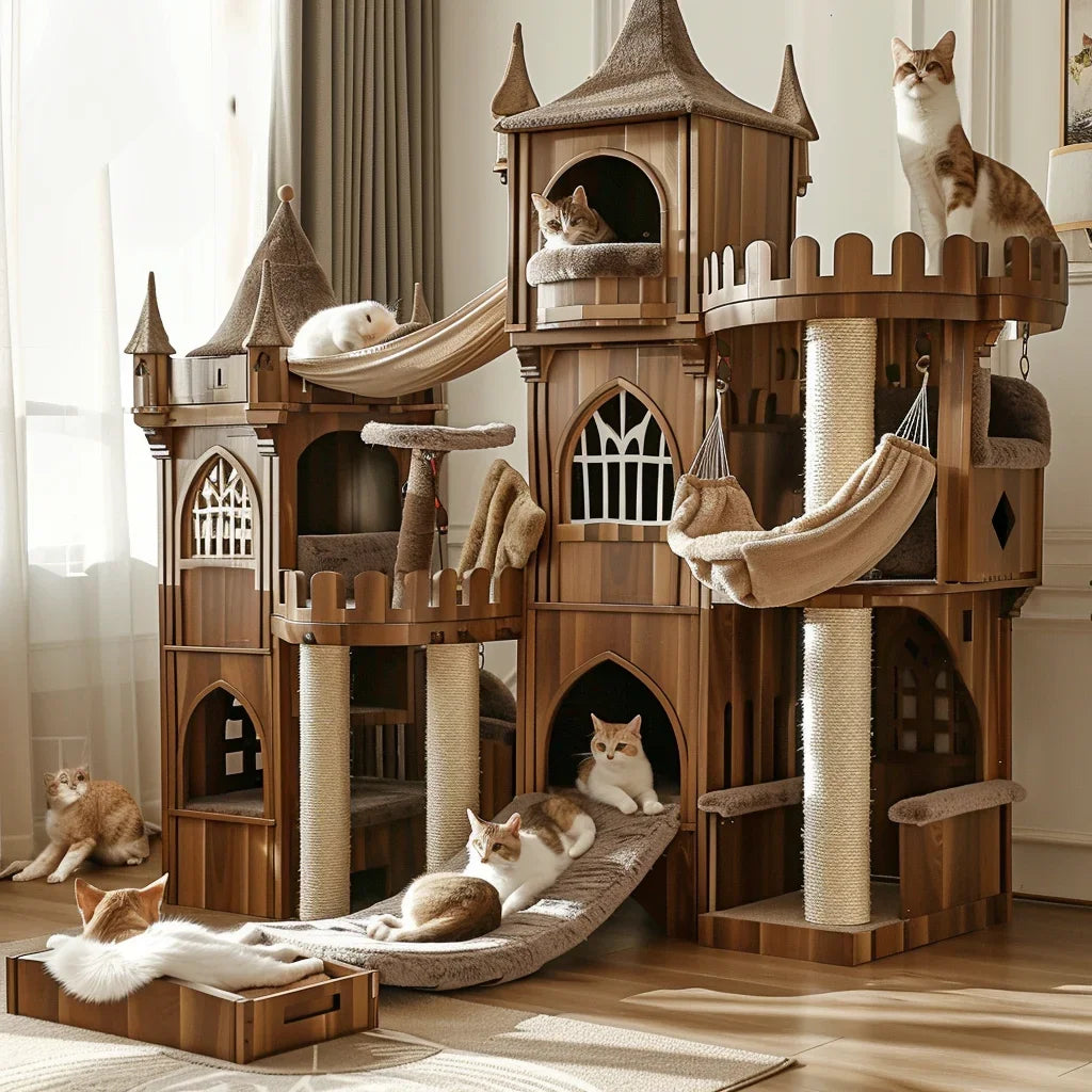 Home Super Large Castle Solid Wood