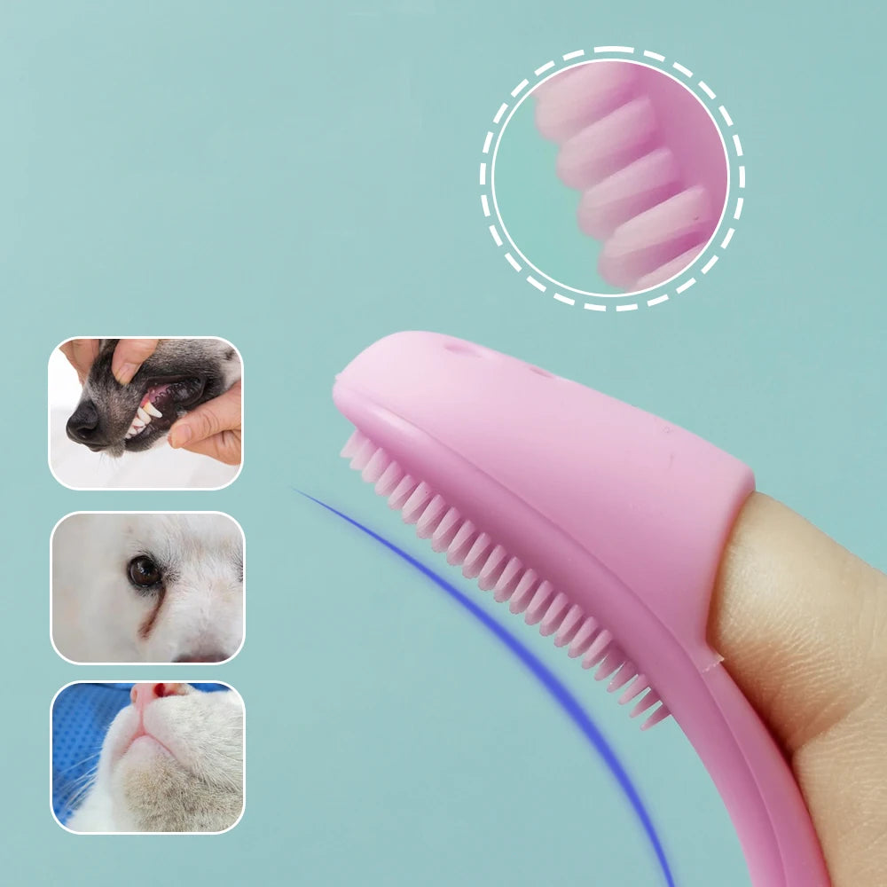 Soft Pet Finger Brush for Dog and Cat,