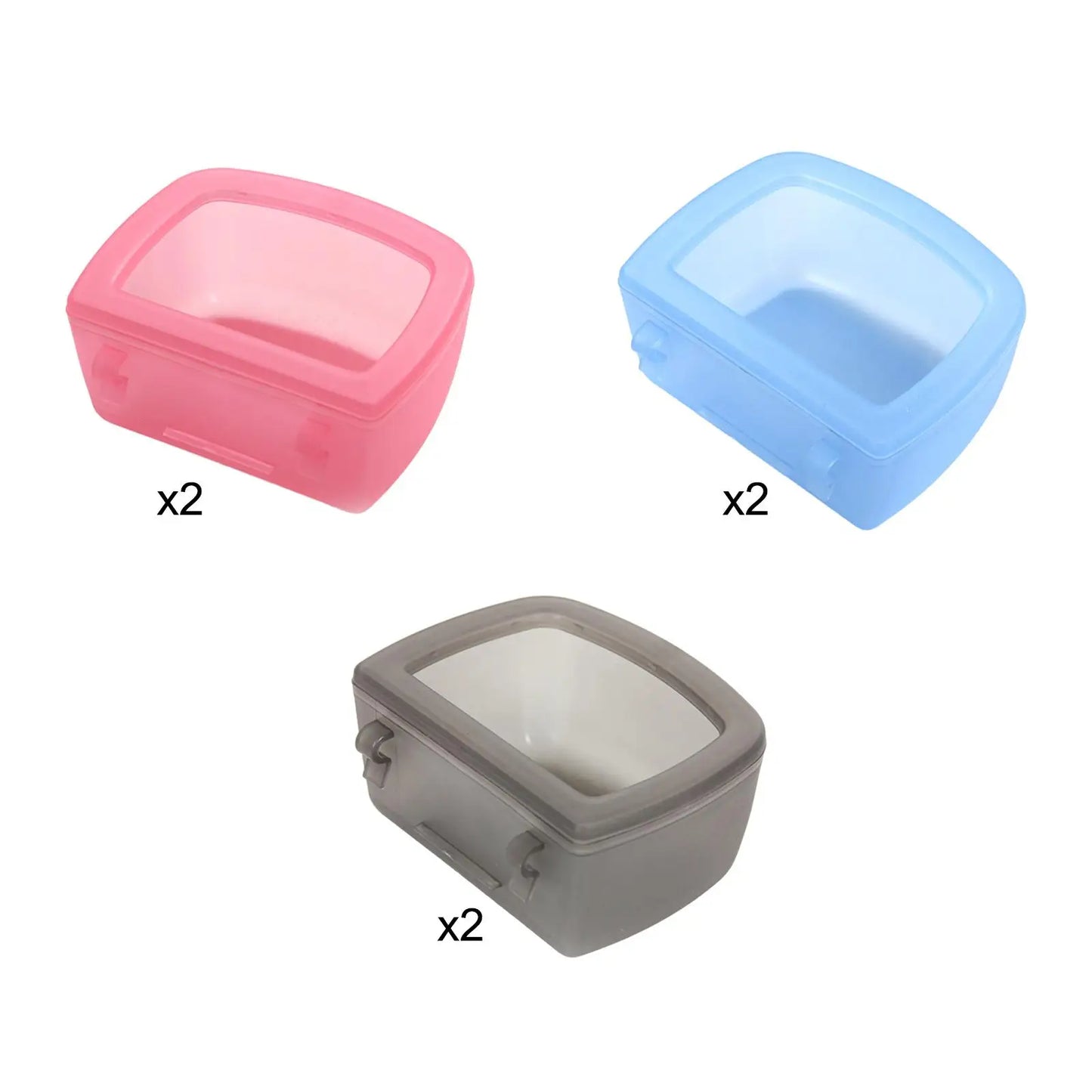 2Pcs Pet Crate Hanging Bowls Water Feeder Dish