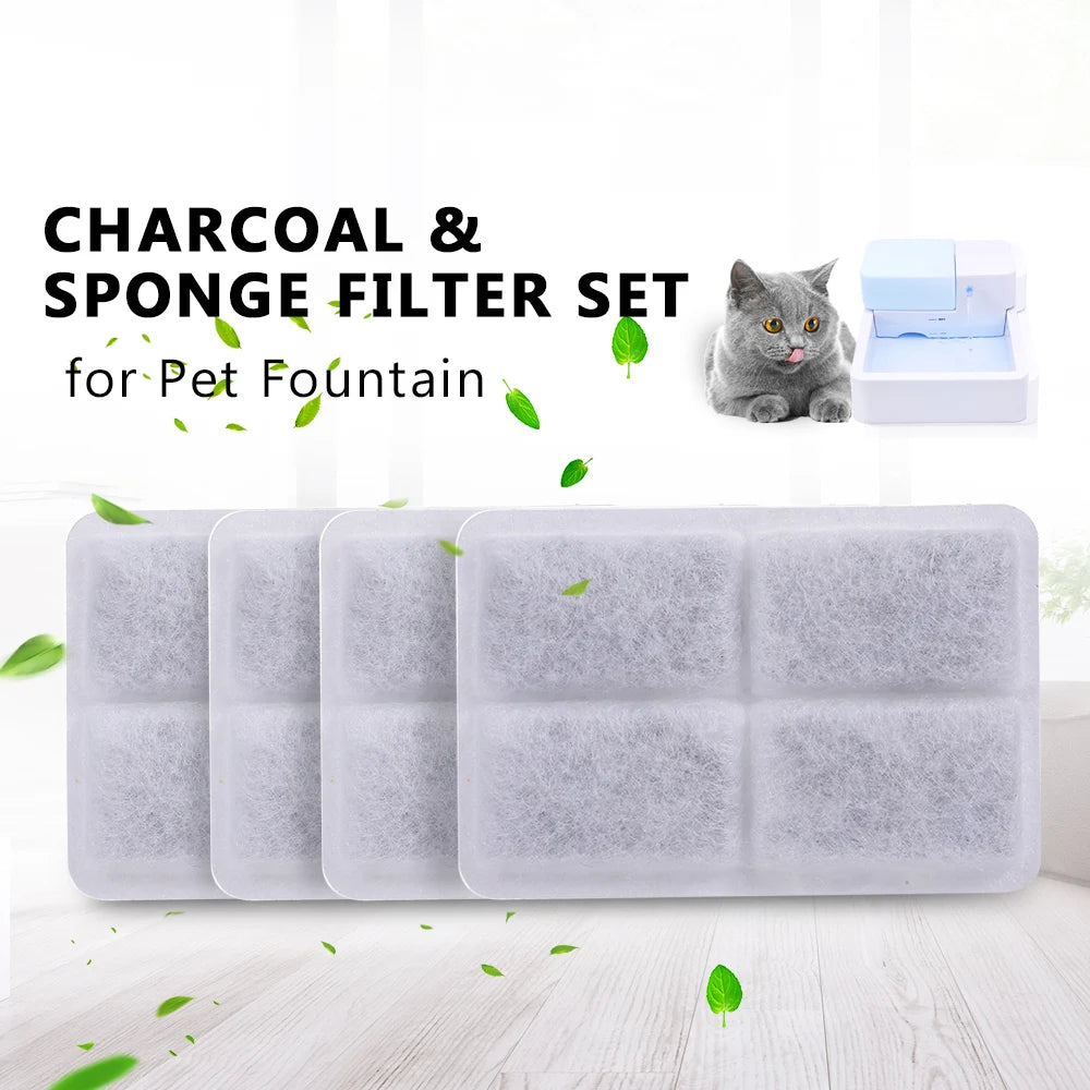 3PCS/4PCS Charcoal Water Filter and Sponge Filter set