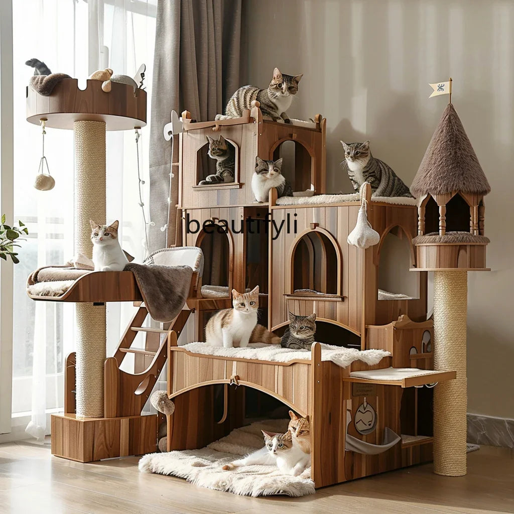 Home Super Large Castle Solid Wood