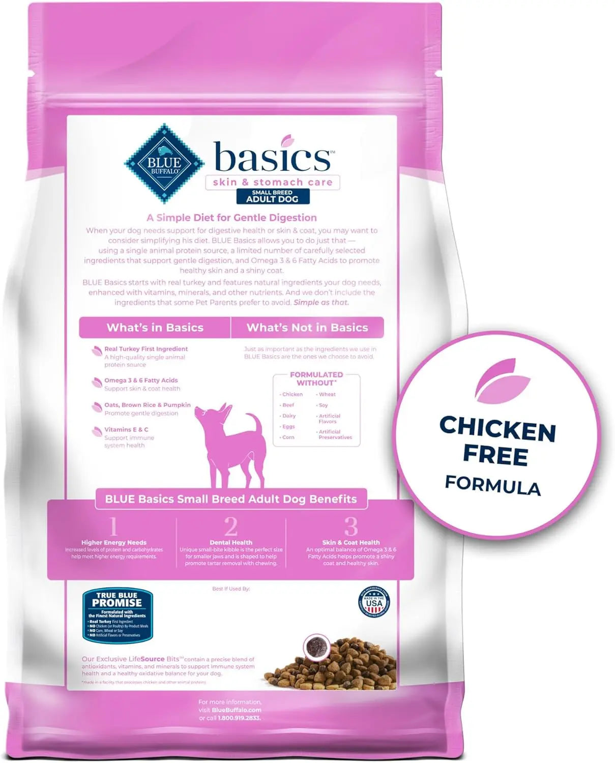 Basics Dry Dog Food for Small Breed Adult Dogs,