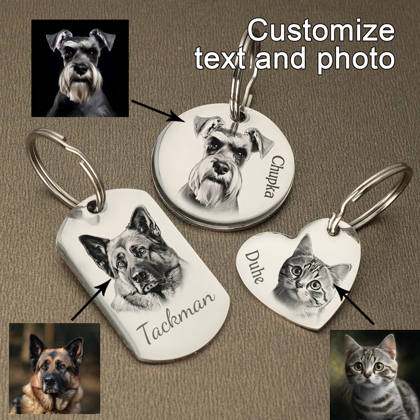 Customizable Stainless Steel Dog Tags