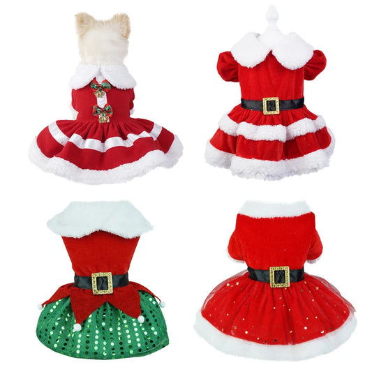 Christmas Dresses for Small Dogs Cats