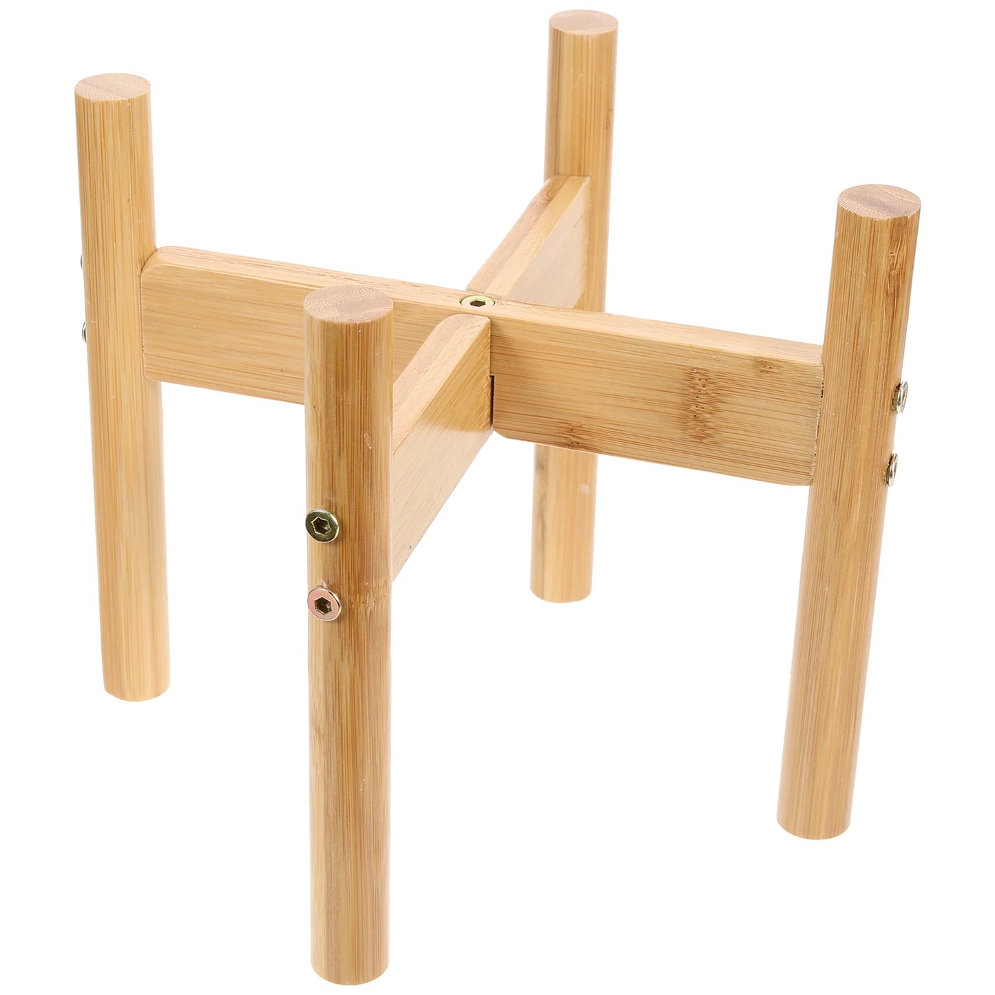 1 Set of Pet Bowl Support Rack Bamboo