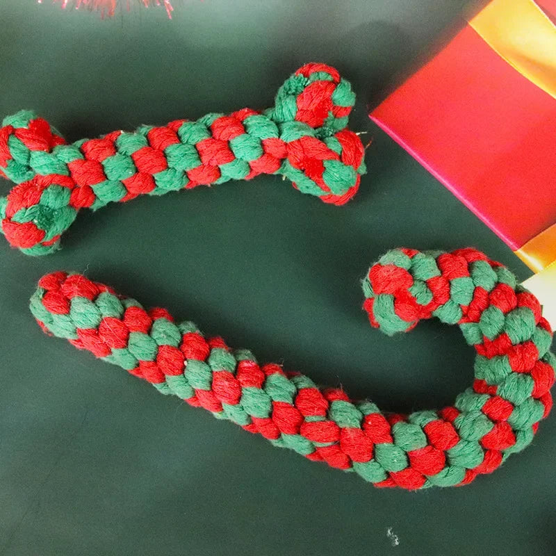 Christmas Dog Toys Braided