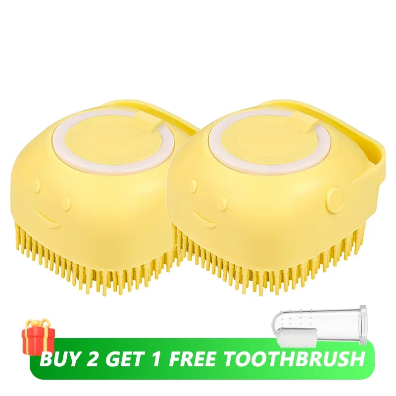 Dog Bath Brush Silicone Pet Shampoo Brush