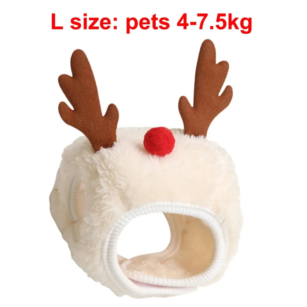 Christmas Santa Elk Hat with Bandana Bib Scarf Set