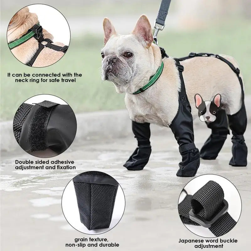 Dog Shoes Waterproof Adjustable