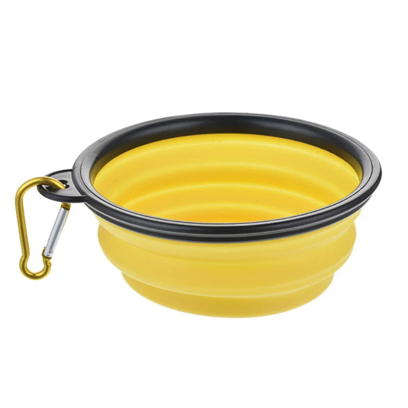 350/1000ml Large Collapsible Pet Folding Silicone Bowl