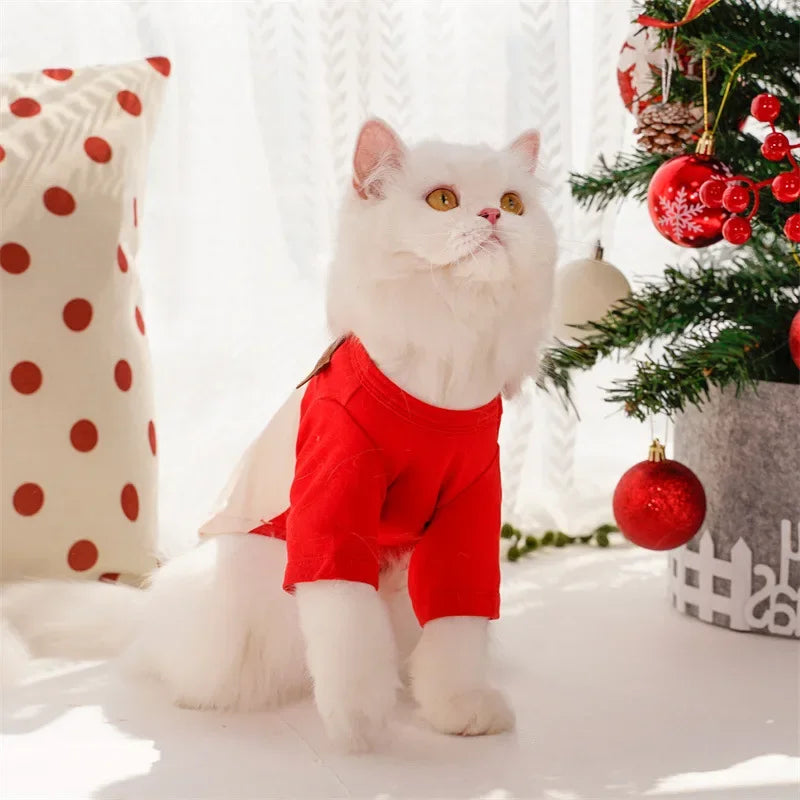 Cat and dog Christmas Clothing