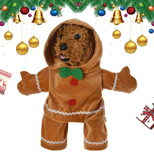 Christmas Walking Gingerbread Man Pet Costume