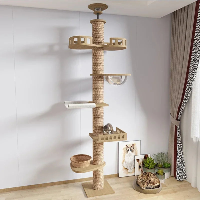 Cats Tree Solid Wood Pets Furniture