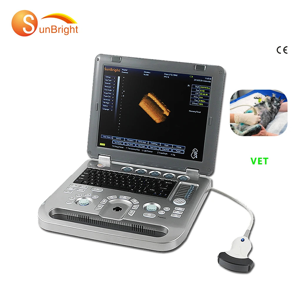 3D 4D VET ultra sound 15" color ultrasound equipment clear images USG machine