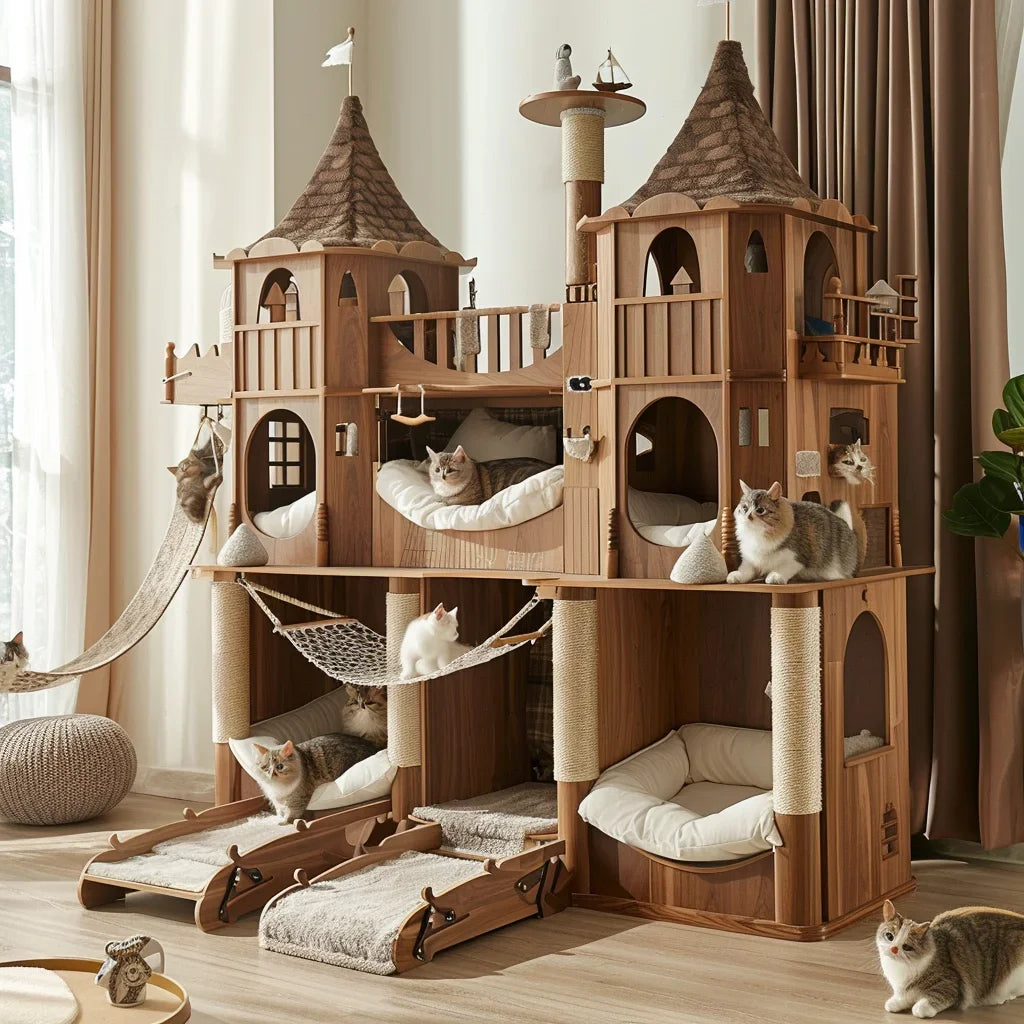 Home Super Large Castle Solid Wood