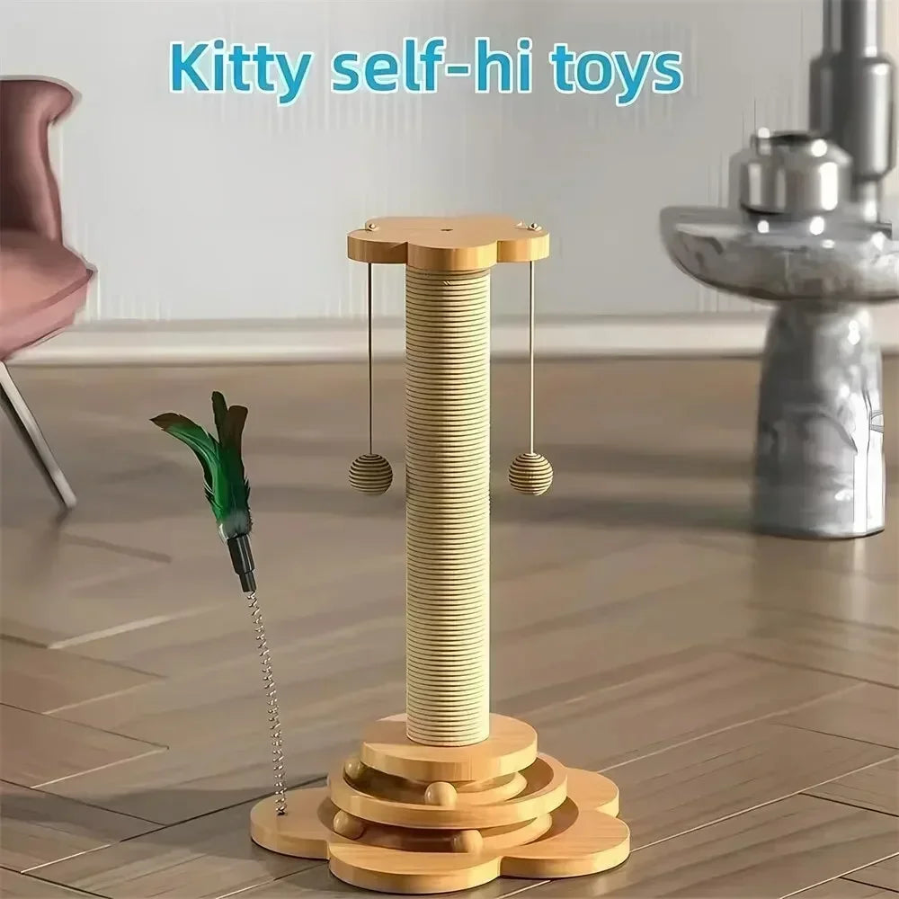 Turntable Funny Cat Stick Balls