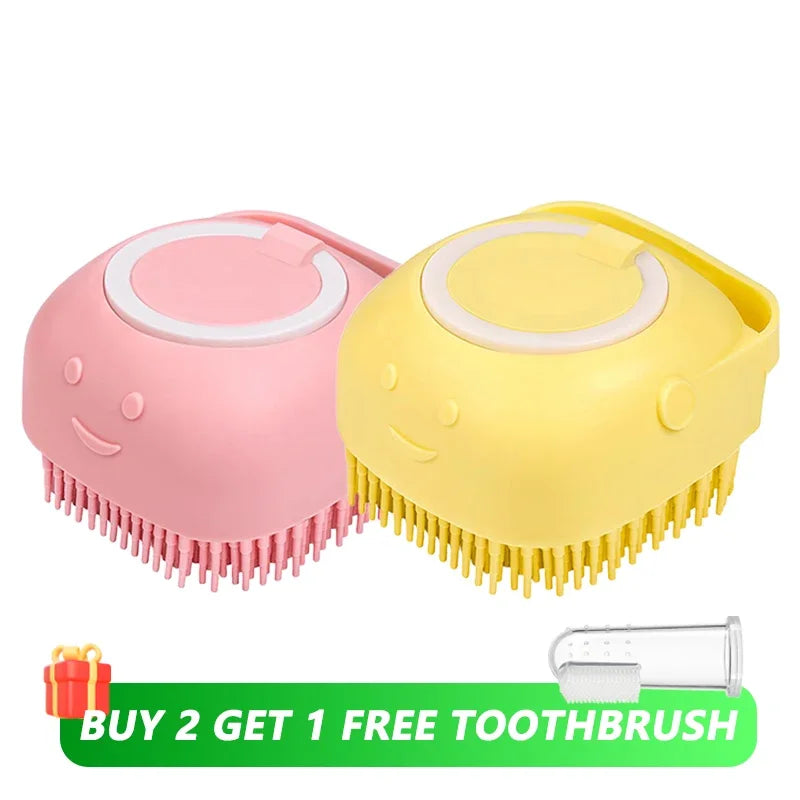 Dog Bath Brush Silicone Pet Shampoo Brush