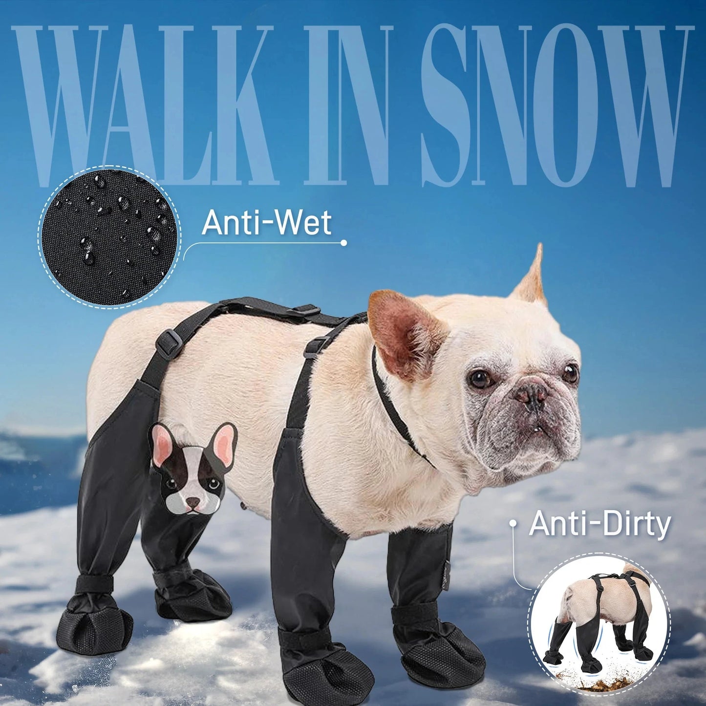 Dog Shoes Waterproof Adjustable