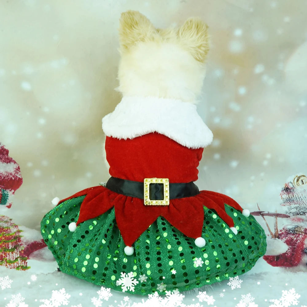 Christmas Dresses for Small Dogs Cats