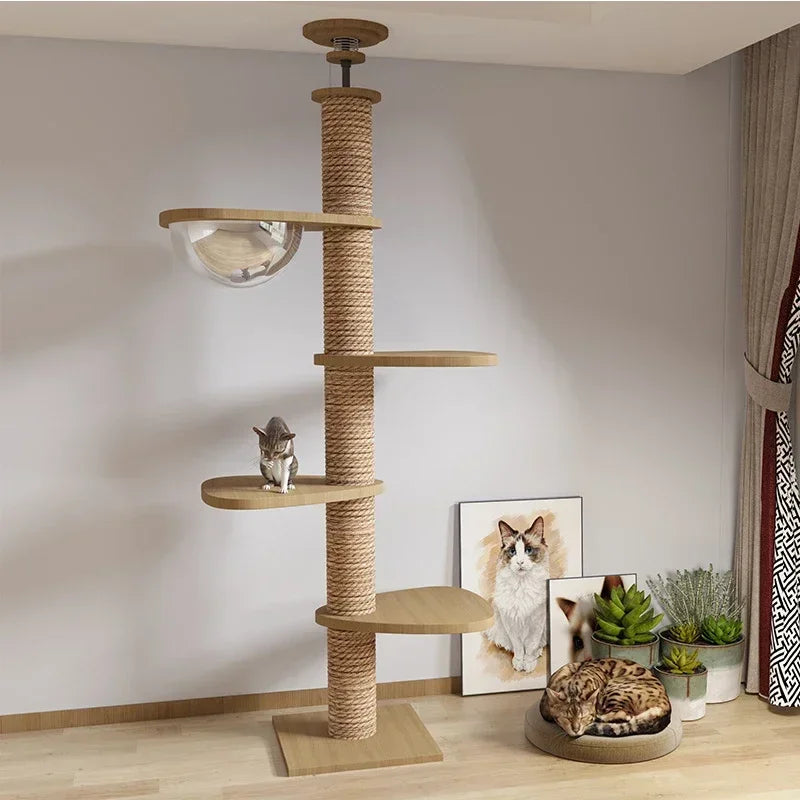 Cats Tree Solid Wood Pets Furniture