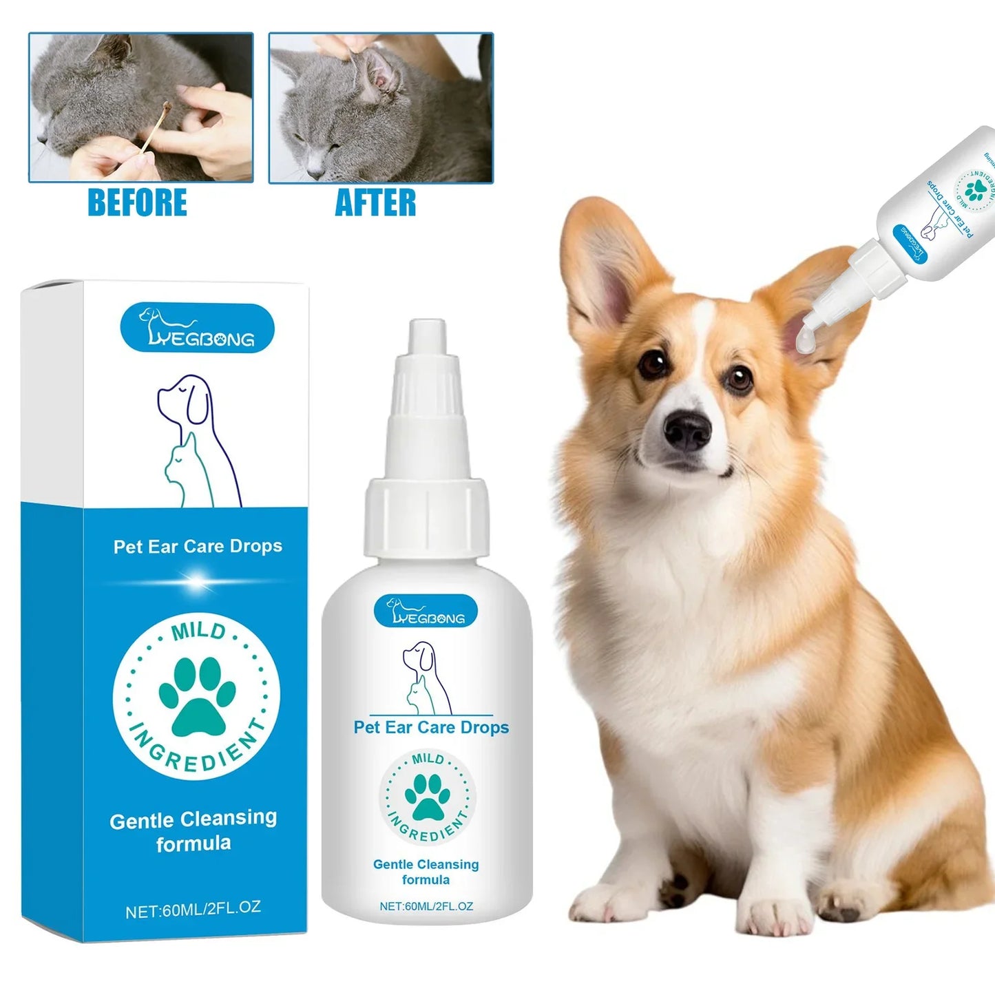 Dog Ear Drop Infection Mite Control