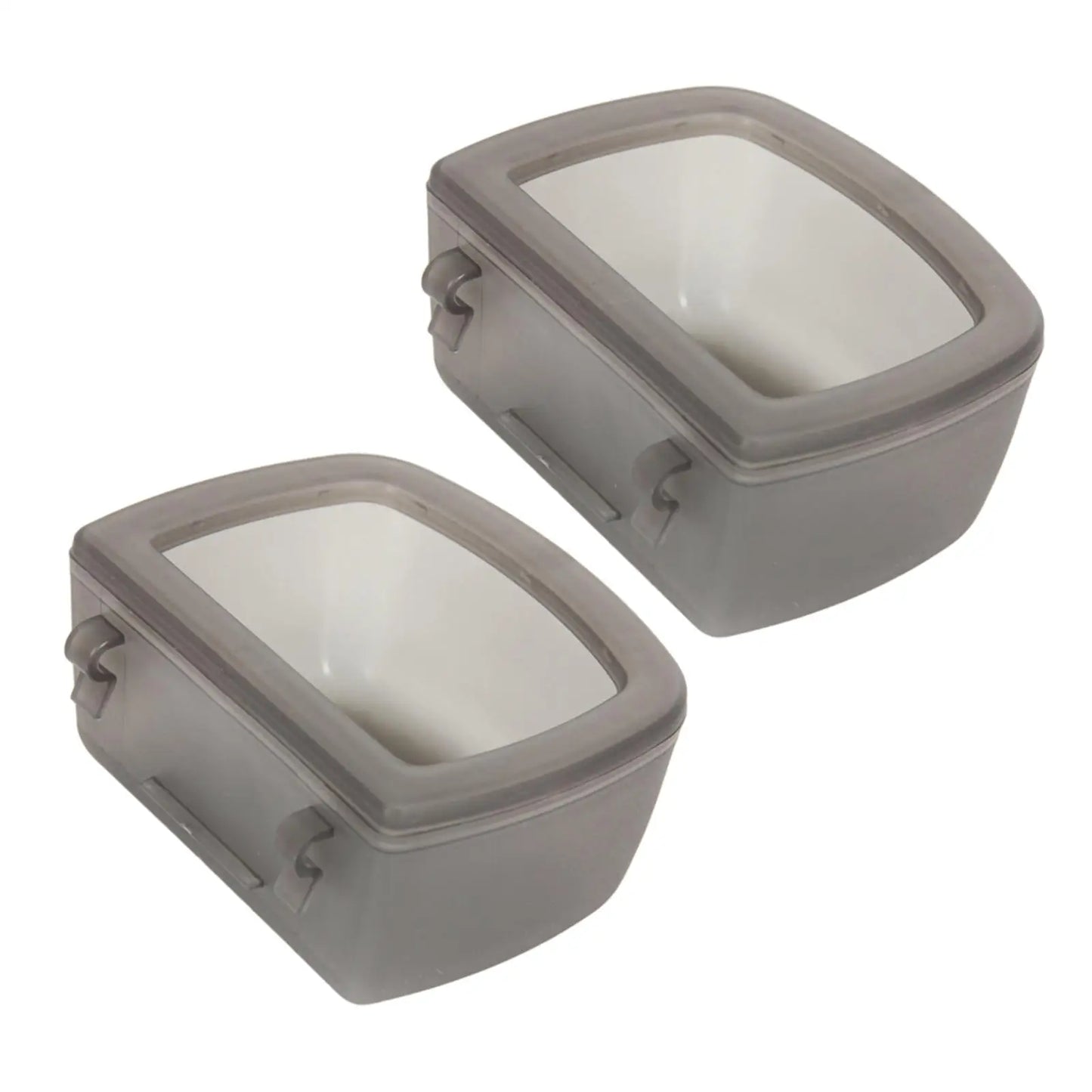 2Pcs Pet Crate Hanging Bowls Water Feeder Dish