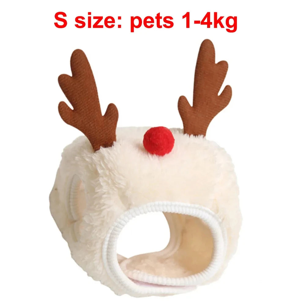 Christmas Santa Elk Hat with Bandana Bib Scarf Set