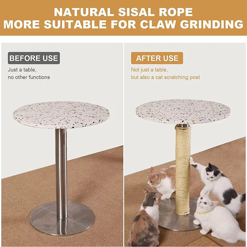 Cat Scratcher Rope DIY Natural Sisal Rope Toy Cats Paw Claw Furniture Protector Cat Tree Tower Climbing Frame Binding Rope