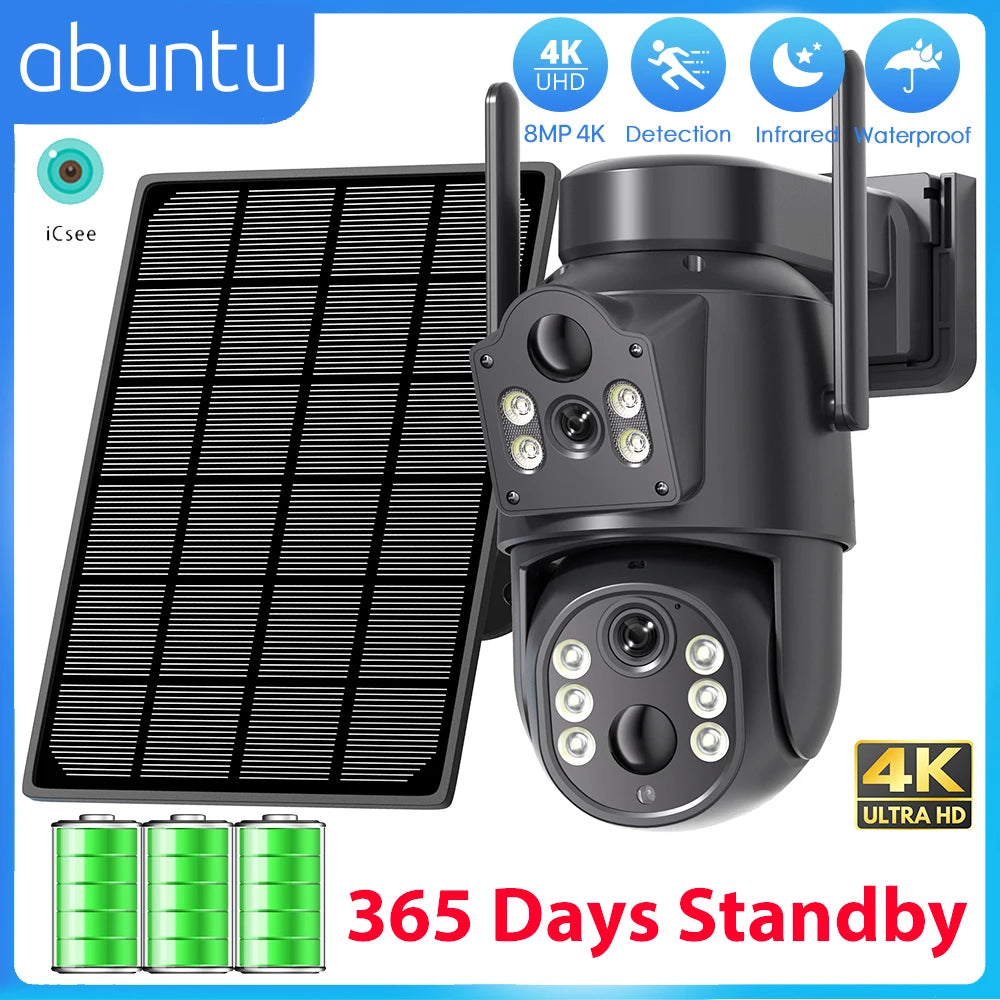 8MP 4K HD Solar WiFi Camera Outdoor